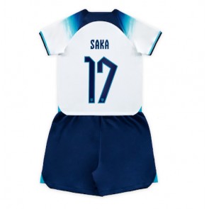 Engleska Bukayo Saka #17 Domaci Dres za Dječji SP 2022 Kratak Rukavima (+ kratke hlače)